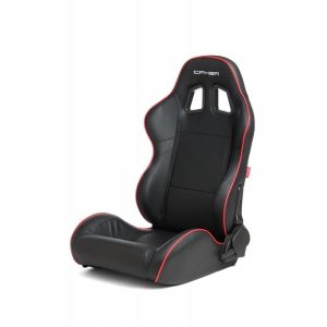 Cipher Black+Red Piping Racing Seats & Seat Brackets for 15-20 Polaris Slingshot